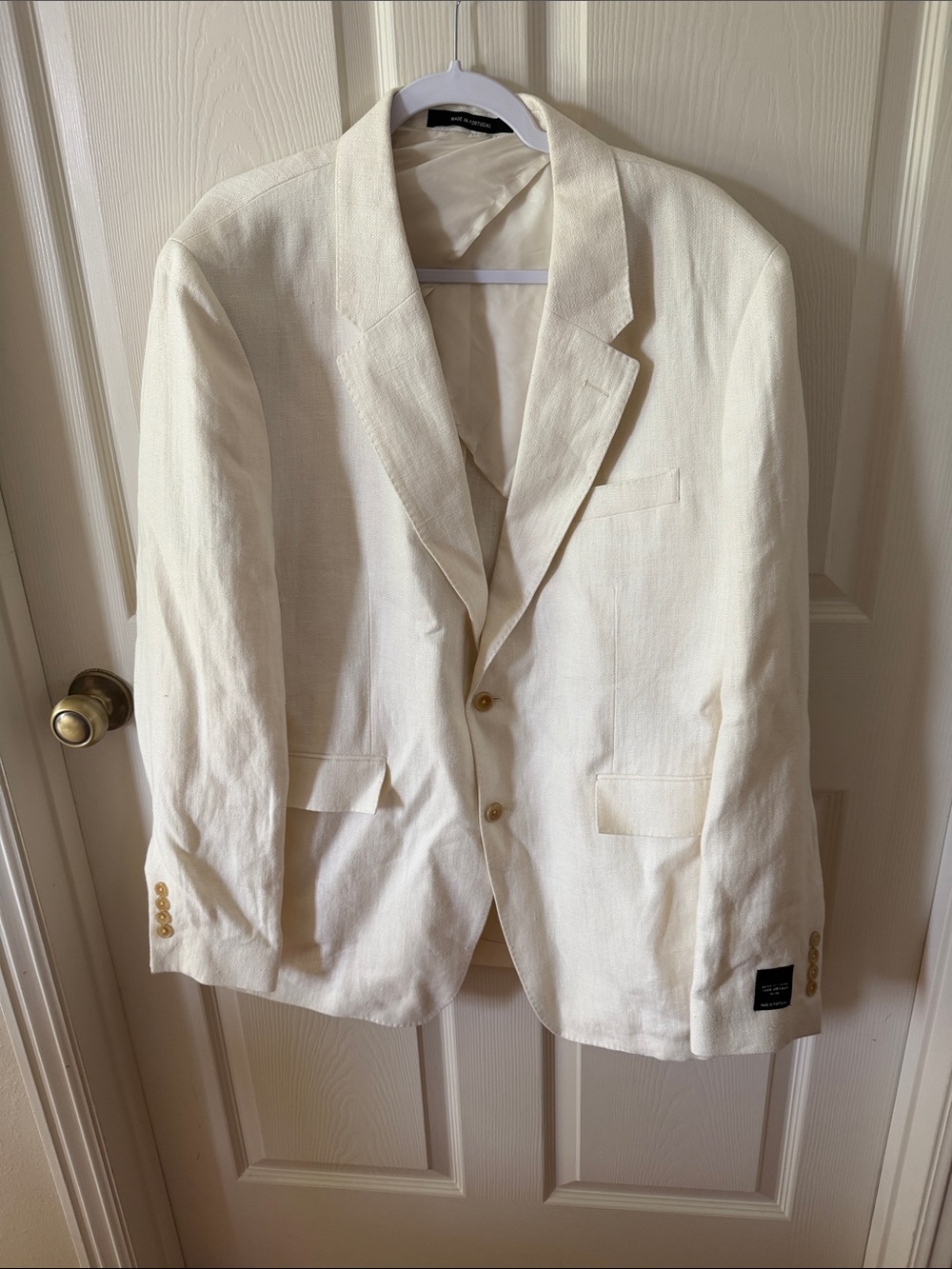 Todd Snyder 100% Linen Cream Two-Button Linen Sport Coat. Sz 46R SEE PICS